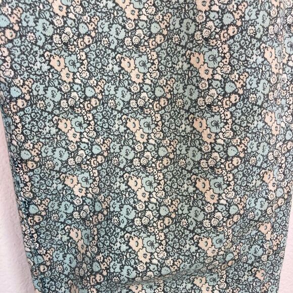 Pilcro & The Letterpress NWOT green and peach tiny floral skinny jeans runs big - Picture 3 of 15